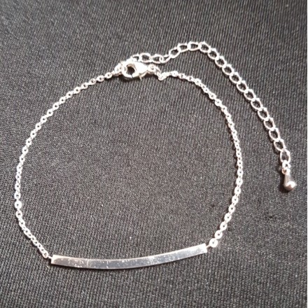 Bracelet avec plaque plaquée argent étoile 9 branches