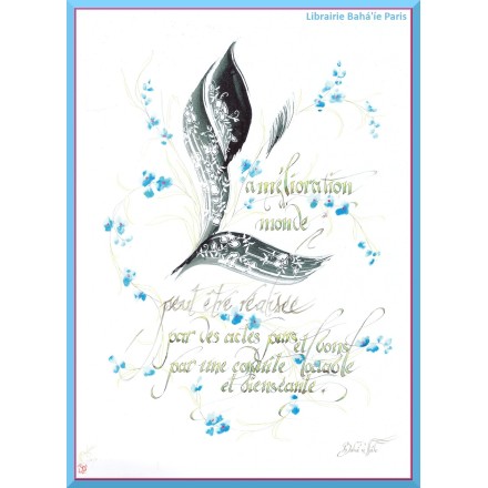 Calligraphie 'L'amélioration du monde ...' - C20