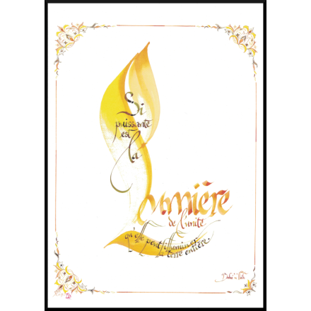 Calligraphie - C3 - 'Si puissante est la lumière de l'unité...' 2 volets