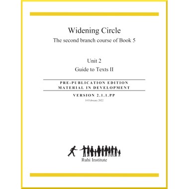 Ruhi - Livre 5/3 - Unité 2 - Anglais - Widening Circle - Guide to Texts II