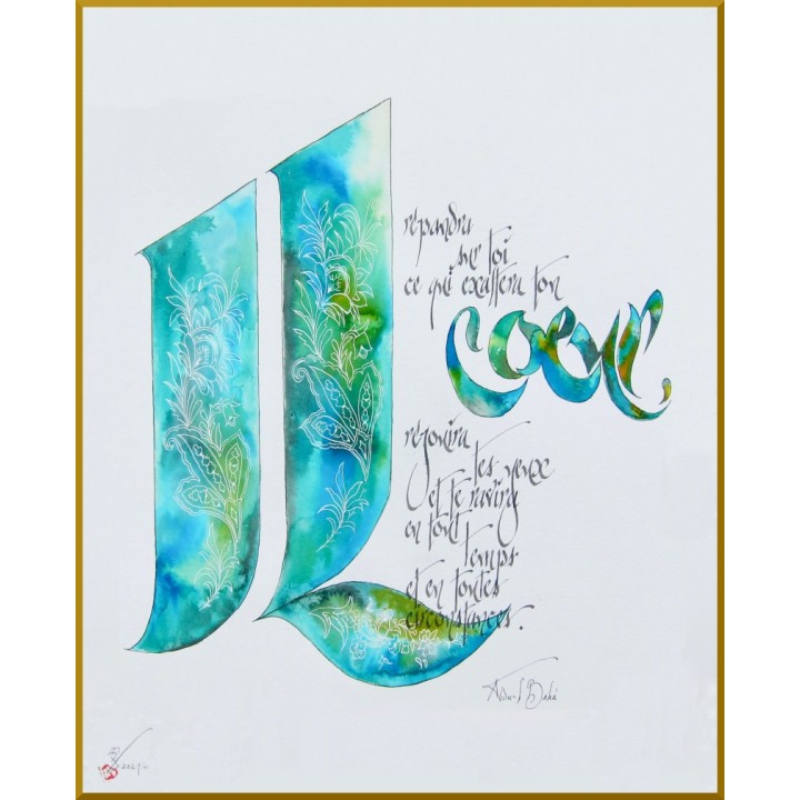 Calligraphie - C33 - ''Il répandra sur toi,..."