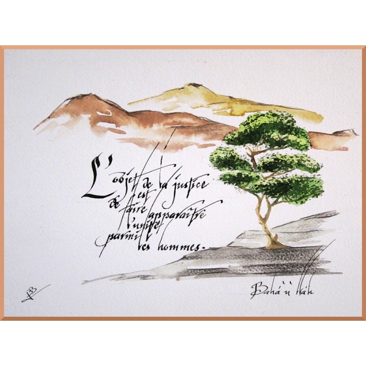 Calligraphie - C43 - 'L'objet de la justice ...'