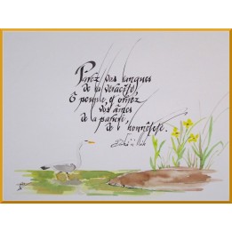 Calligraphie - C49 - 'Tout devoir de l'homme est..'