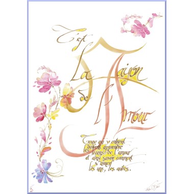 Calligraphie - C52 - 'C'est la maison de l'amour..'