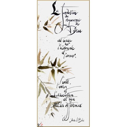 Marque Page Calligraphié MP3 'La fondation du royaume de Dieu ...'