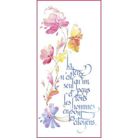 Marque Page Calligraphié MP6 'Un langage bienveillant..'
