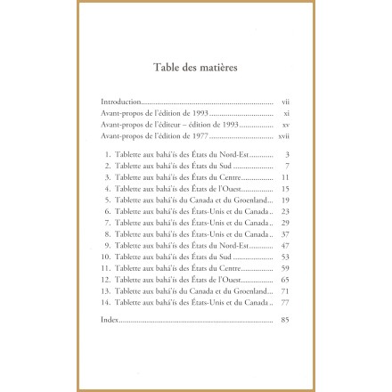 'Abdu'l-Bahá - Les tablettes du plan divin