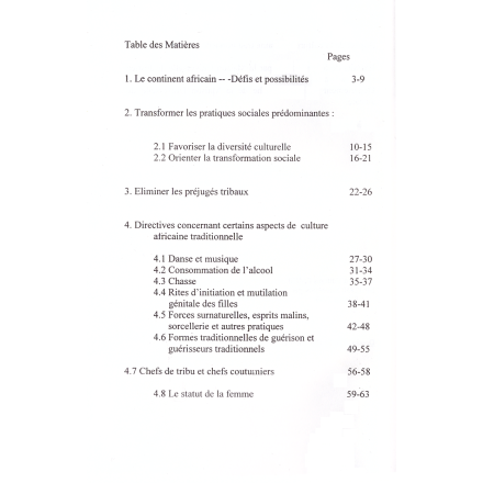 Aspect de la culture africaine