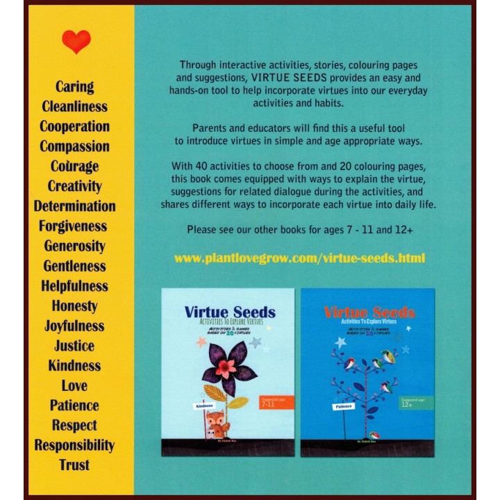 Virtue Seeds : 3-6 ans Activités pour découvrir les vertus