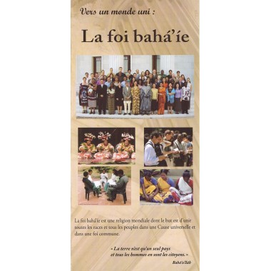 Dépliant La foi bahá'ie, vers un monde uni