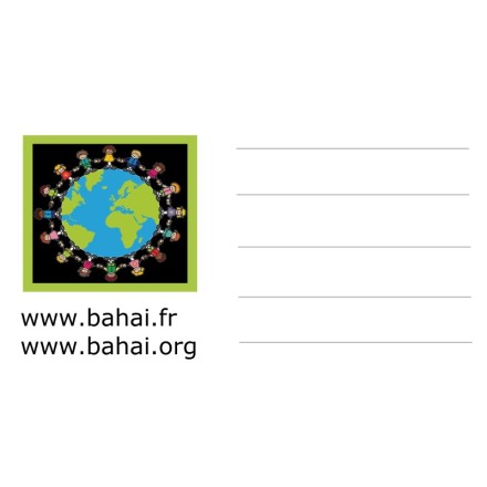 lot de 10 cartes 'La terre n'est qu'un seul pays'